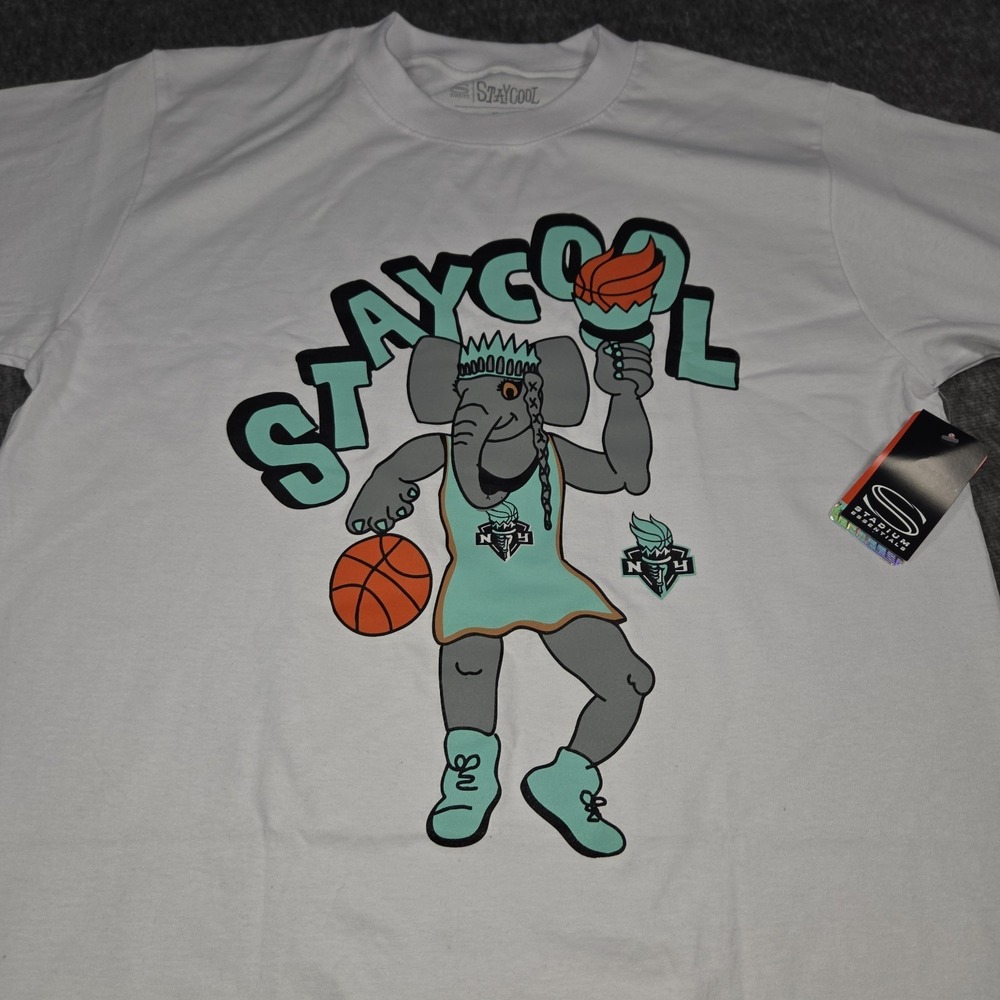 Stadium Essentials White New York Library WNBA x Staycool Mascot Rare Soldout